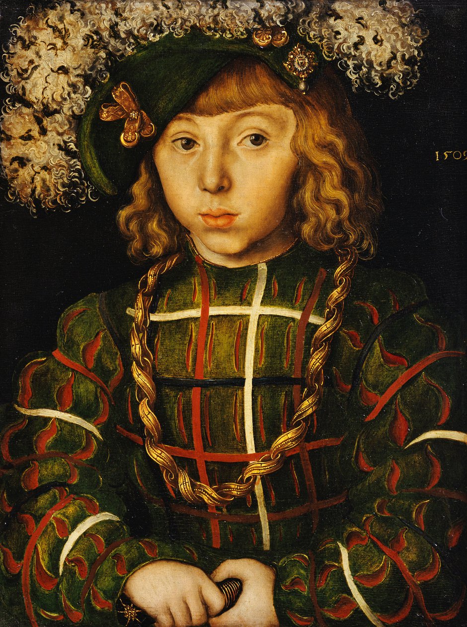 Portret Johanna Friedricha, późniejszego elektora wielkodusznego saskiego, 1509 autorstwa Lucas Cranach