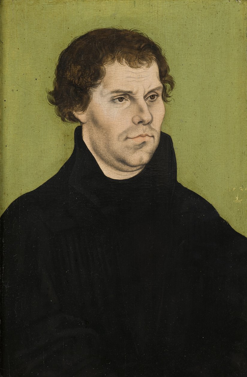Portret Marcina Lutra, 1527 autorstwa Lucas Cranach the Elder