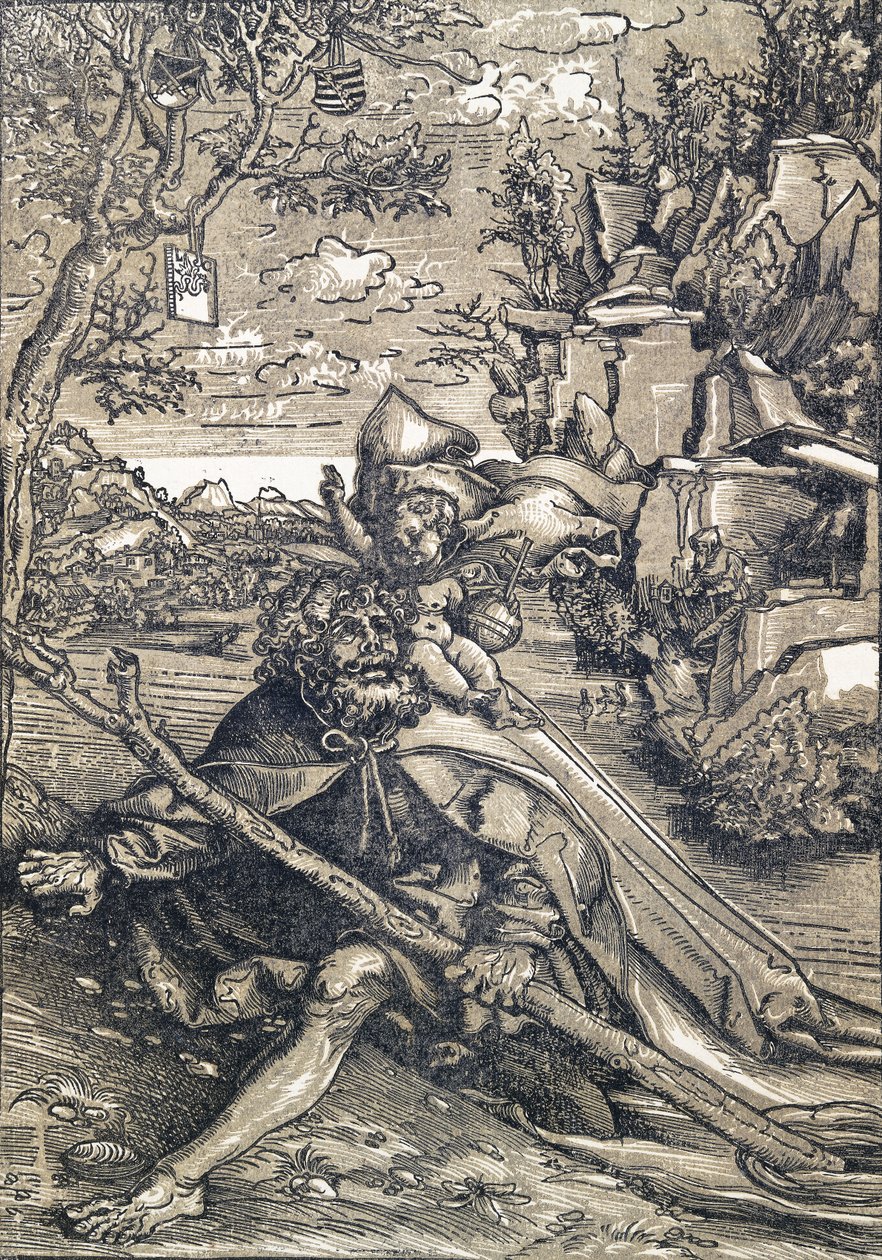 Św. Krzysztof, 1506-9 autorstwa Lucas Cranach