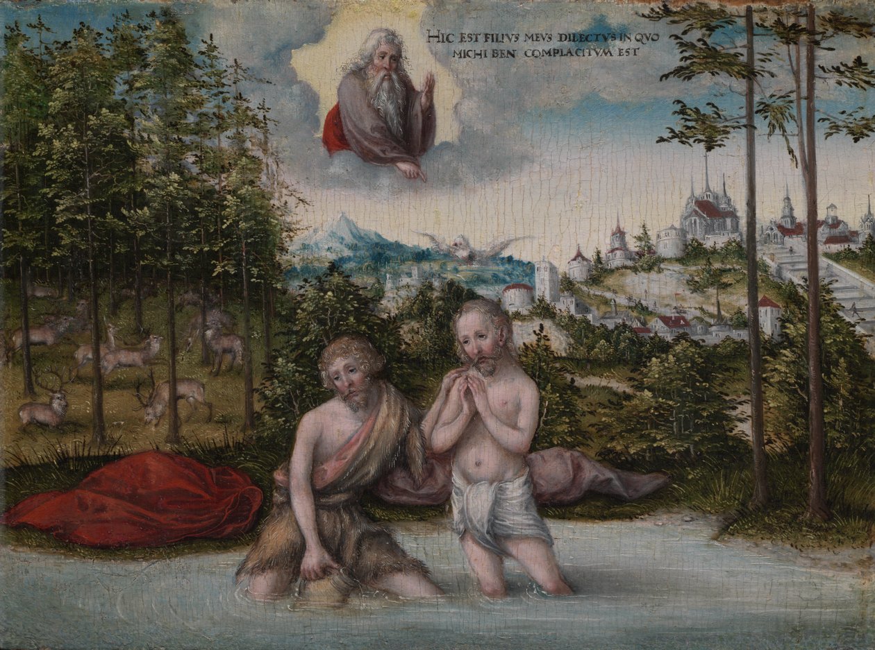Chrzest Chrystusa autorstwa Lucas Cranach