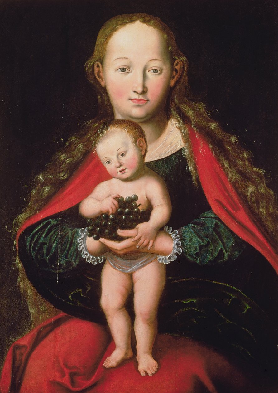 Dziewica z Dzieciątkiem, autorstwa Lucas Cranach