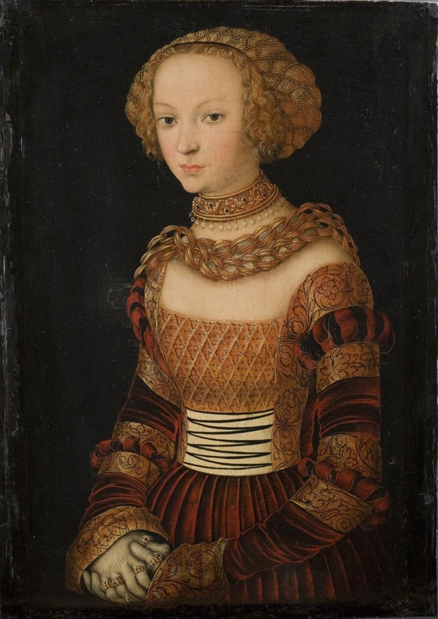 Portret młodej kobiety. Księżniczka Emilia Saksonii? autorstwa Lucas Cranach d.Æ.