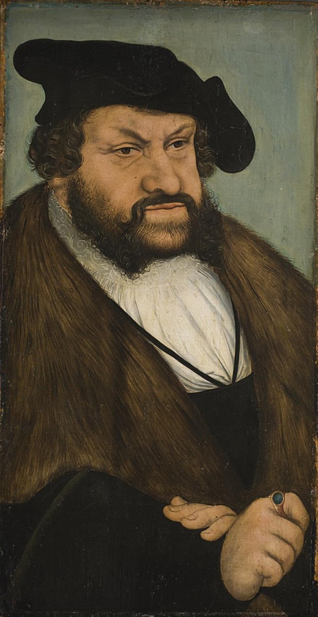 Portret elektora Jana Niezłomnego Saksonii (1468-1532) autorstwa Lucas Cranach d.Æ.