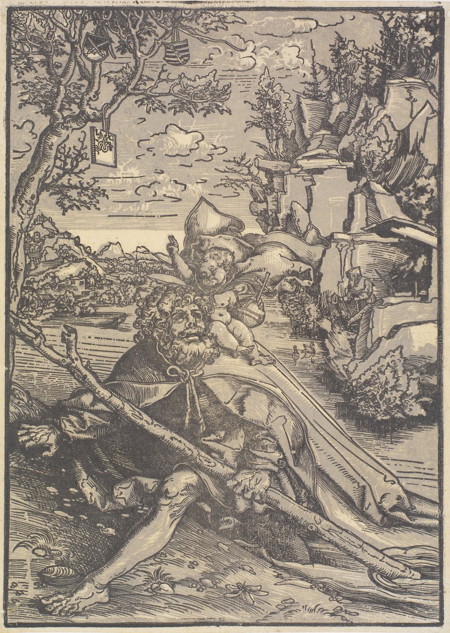 Św. Krzysztof autorstwa Lucas Cranach d.Æ.