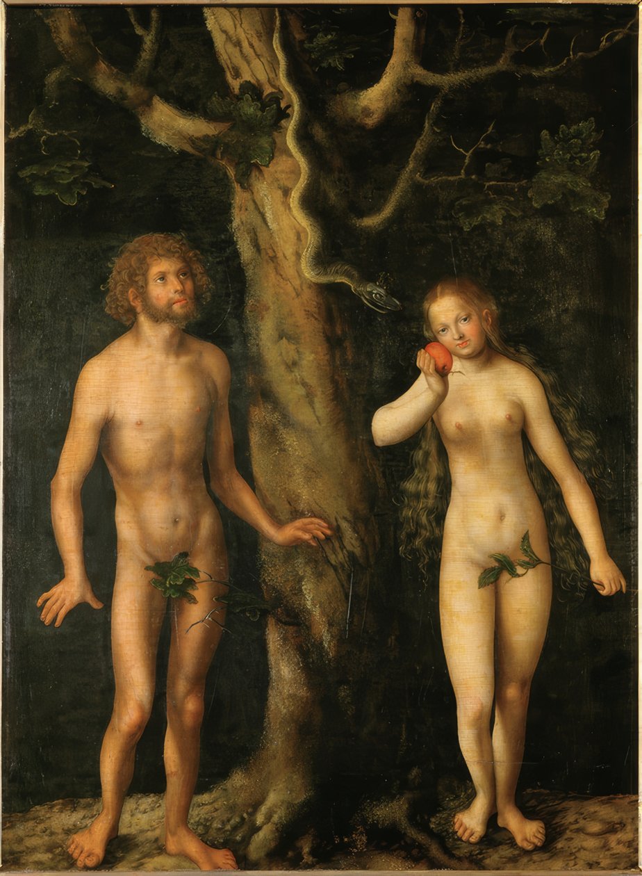Adam i Ewa autorstwa Lucas Cranach the Elder