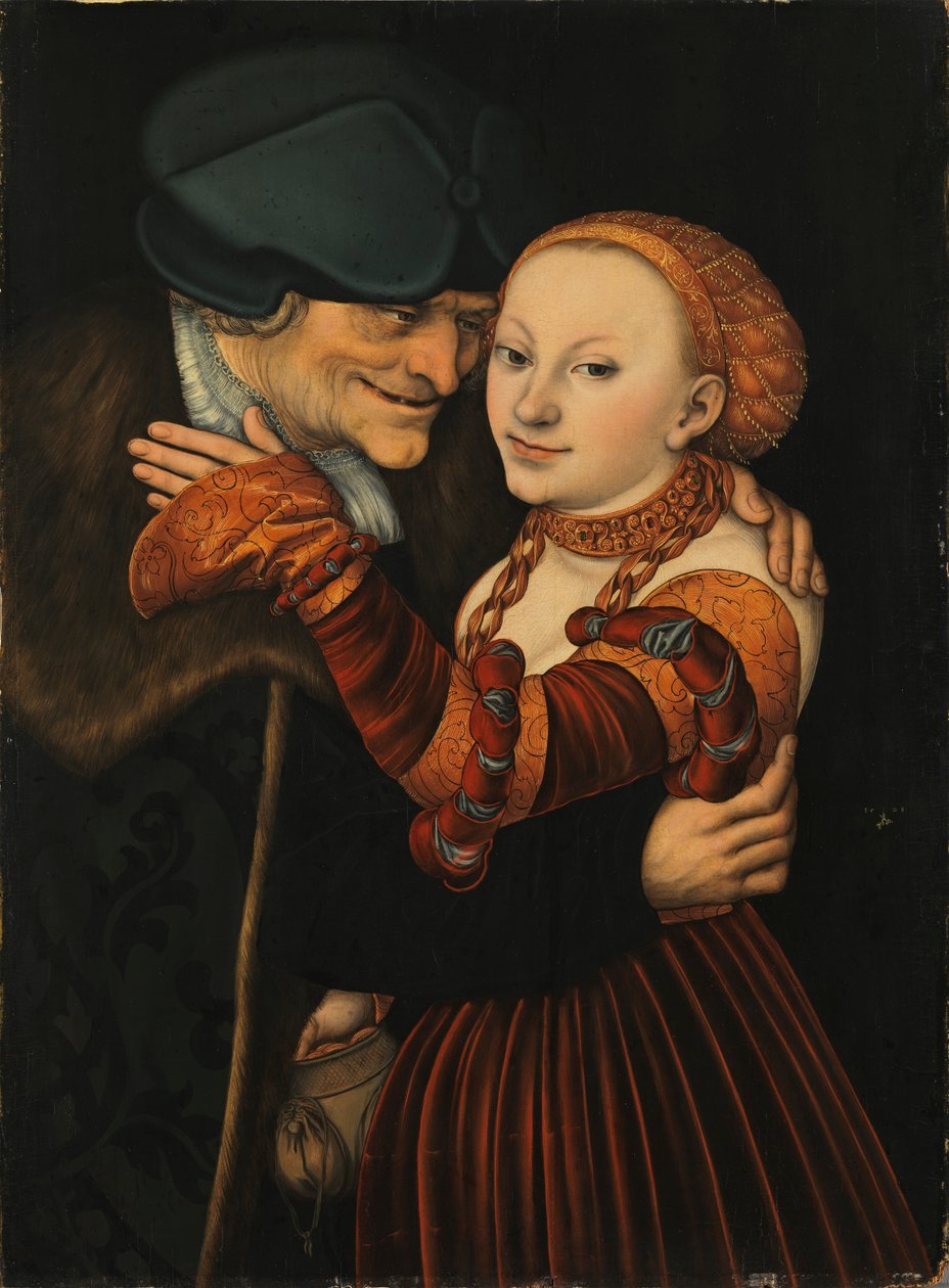 Źle dobrana para autorstwa Lucas Cranach the Elder