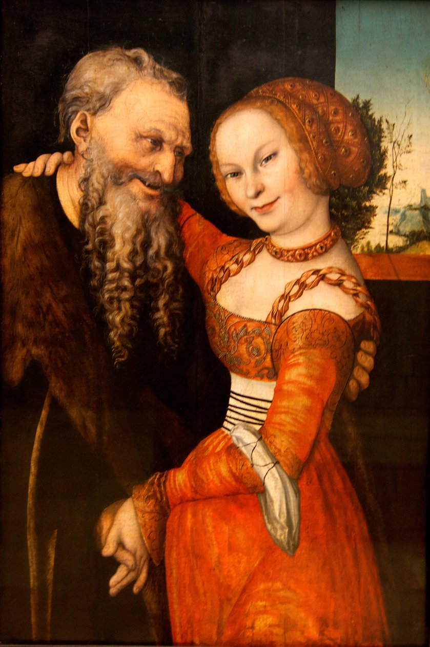 Źle dobrana para autorstwa Lucas Cranach the Elder