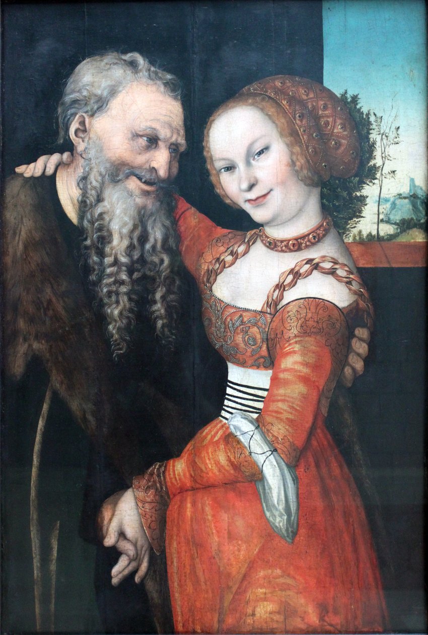 Źle dobrana para autorstwa Lucas Cranach the Elder