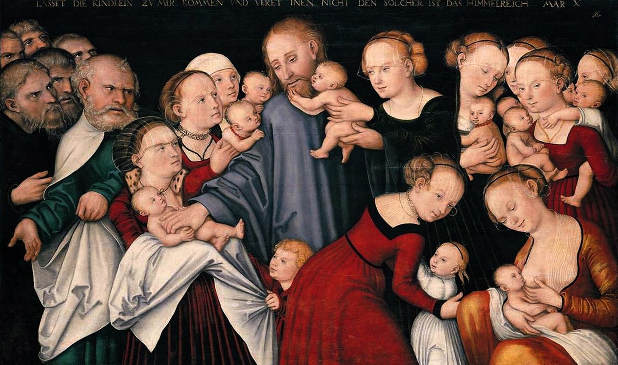 Chrystus błogosławi dzieci, ok. 1540 autorstwa Lucas Cranach the Elder