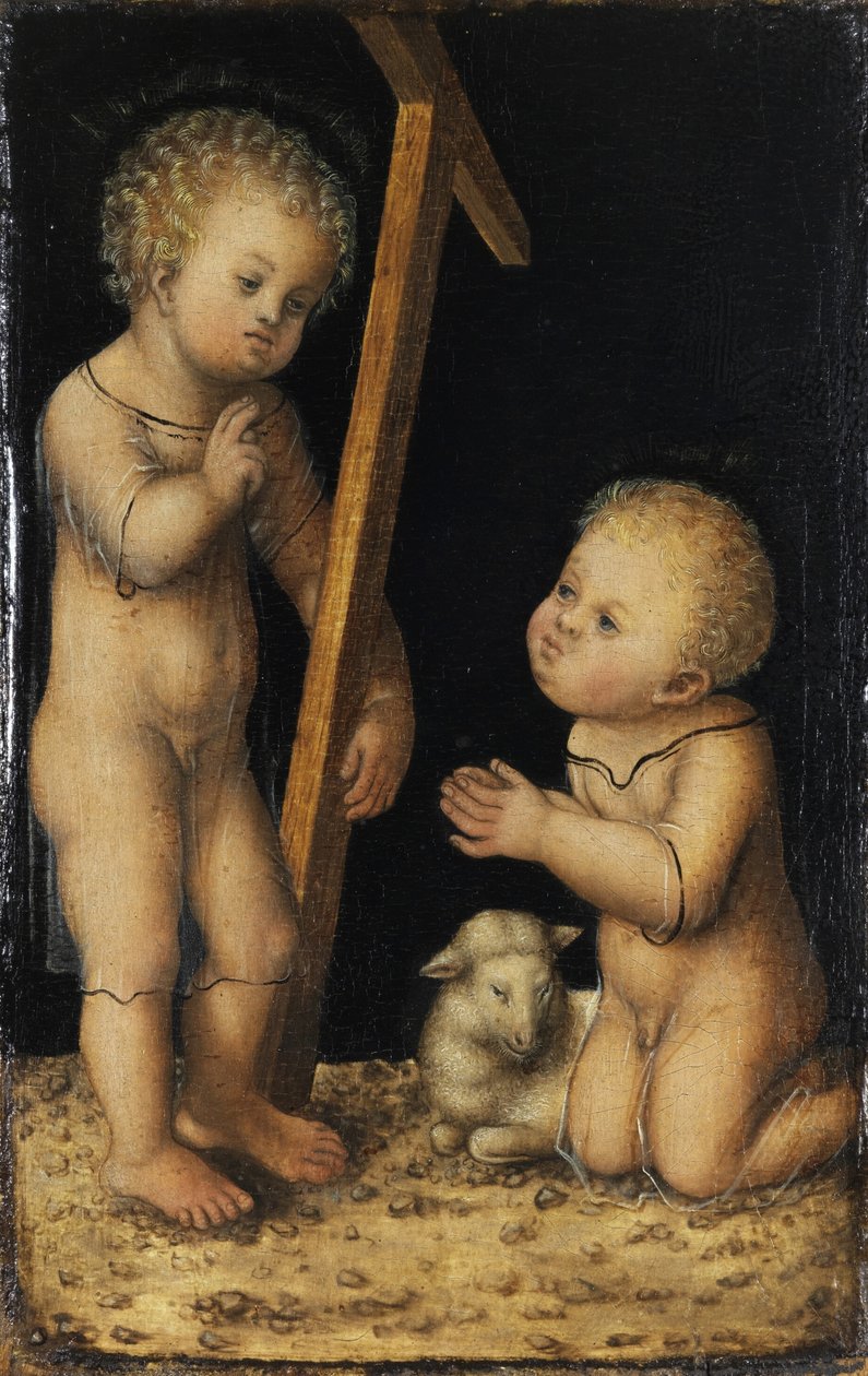 Chrystus i Jan Chrzciciel jako dzieci autorstwa Lucas Cranach the Elder