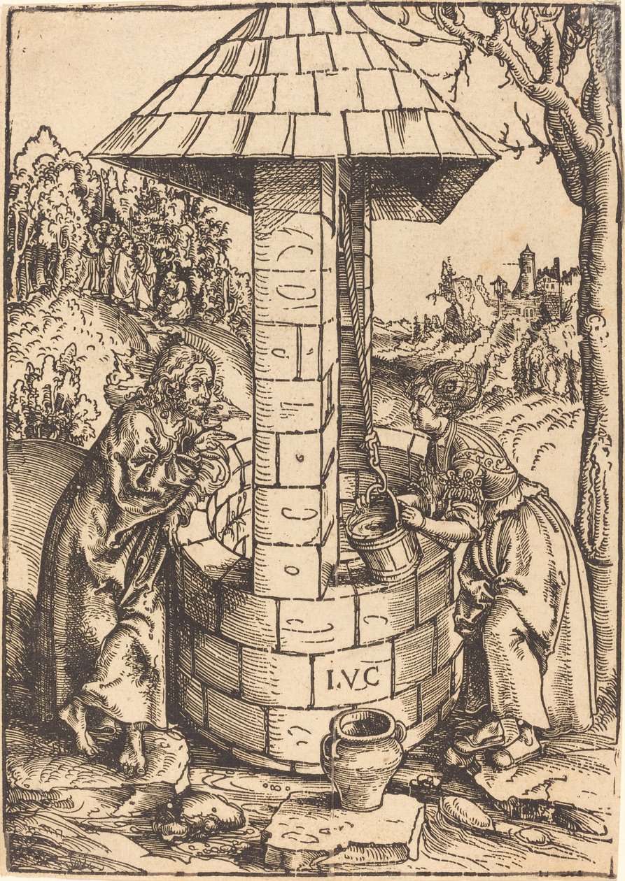 Chrystus i Niewiasta Samarii autorstwa Lucas Cranach the Elder