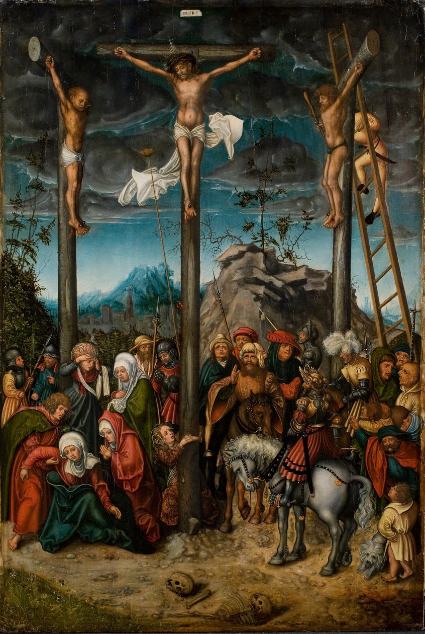 duński: Korsfæstelsen Ukrzyżowanie autorstwa Lucas Cranach the Elder