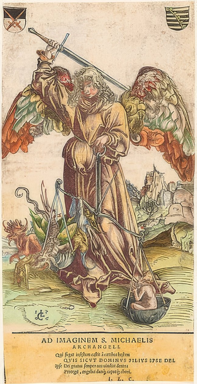 Święty Michał jako odważnik dusz autorstwa Lucas Cranach the Elder