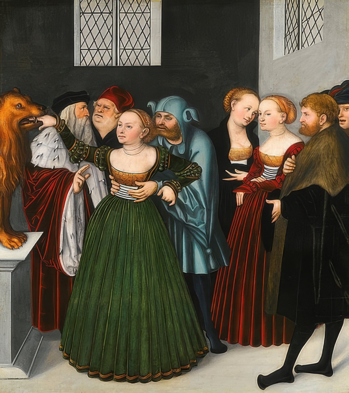 Die Bocca della Verità (Mund der Wahrheit). Um 1525-28 autorstwa Lucas Cranach the Elder