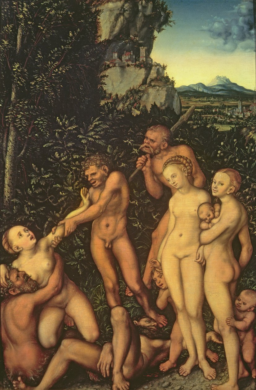 Owoce Zazdrości, 1530 (olej na drewnie) autorstwa Lucas Cranach the Elder
