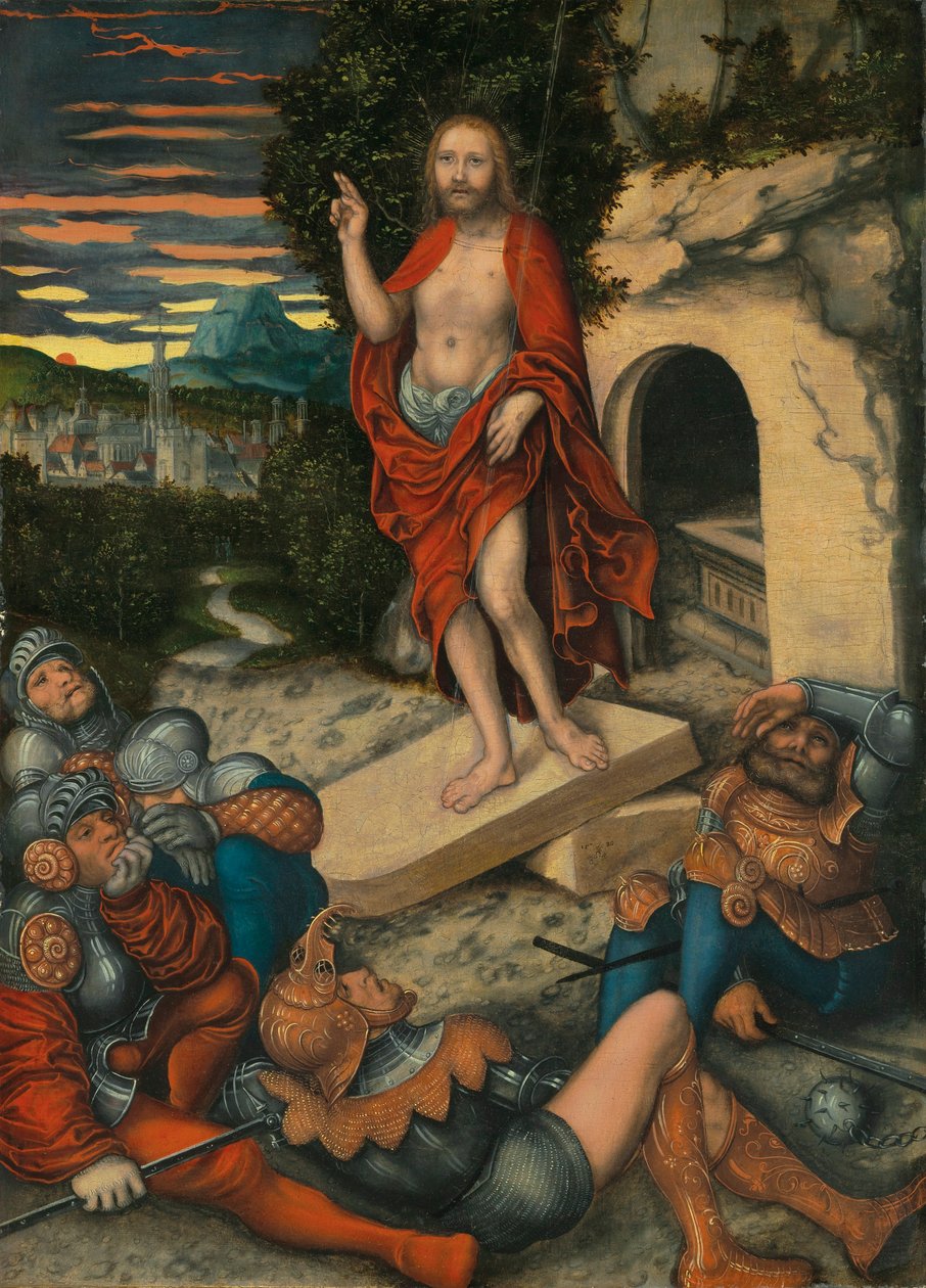 Niemiecki: Auferstehung Christi Zmartwychwstanie Chrystusa autorstwa Lucas Cranach the Elder