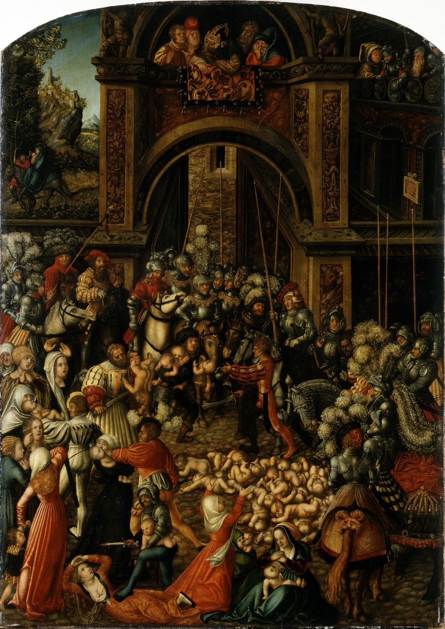 Niemiecki: Bethlehemitischer Kindermort Masakra niewiniątek autorstwa Lucas Cranach the Elder