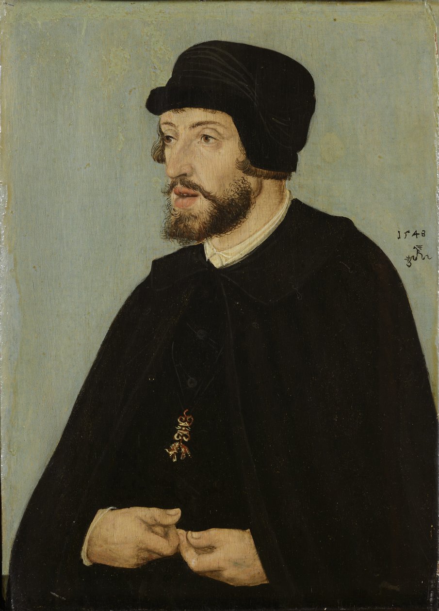niemiecki: Bildnis König Ferdinands I. Portret Ferdynanda I, Świętego Cesarza Rzymskiego autorstwa Lucas Cranach the Elder