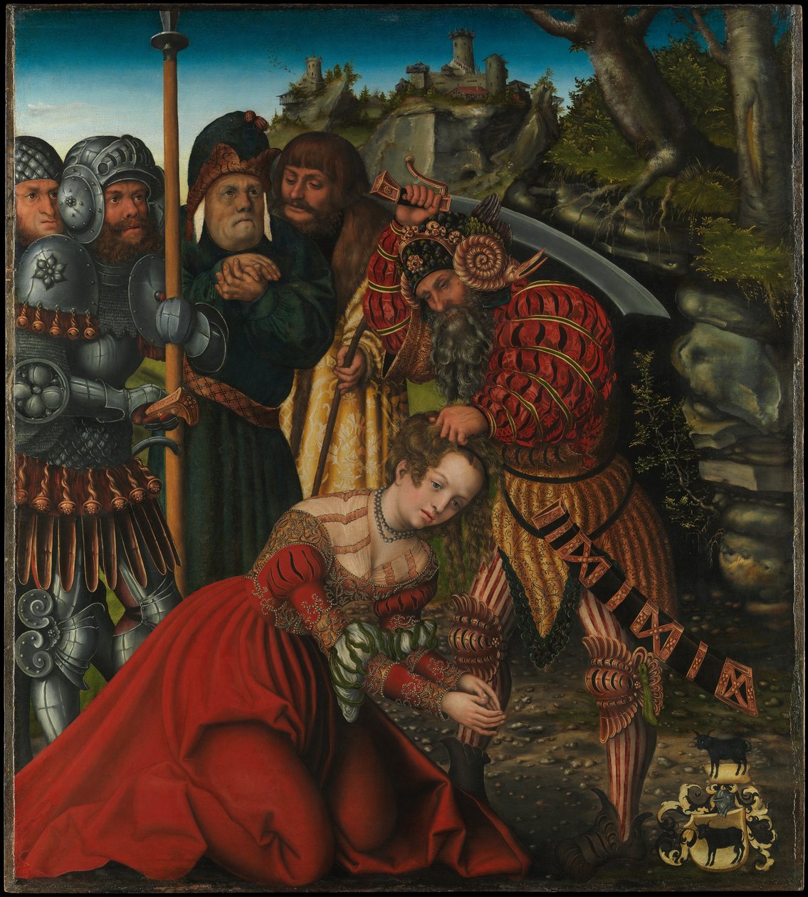 Niemiecki: Das Martyrium der Heiligen Barbara Męczeństwo świętej Barbary autorstwa Lucas Cranach the Elder
