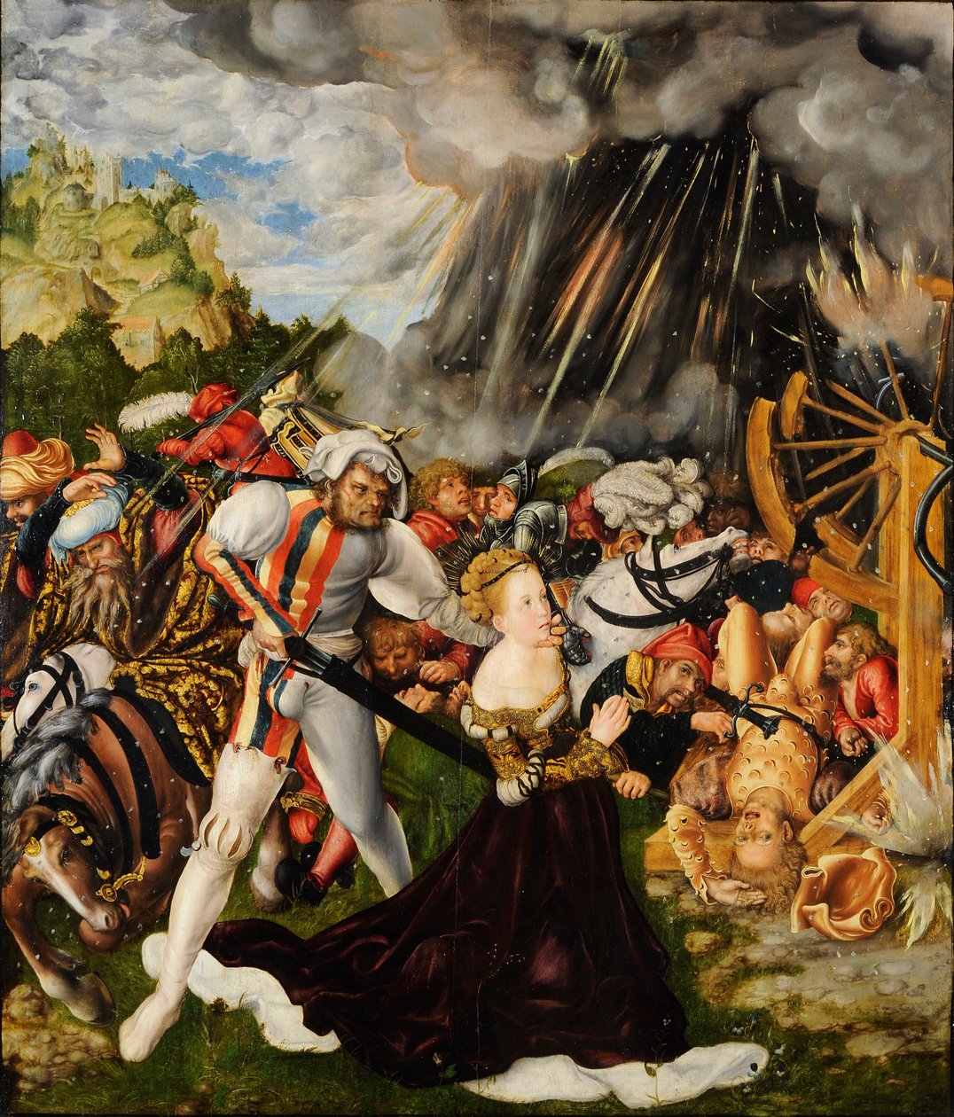 Niemiecki: Das Martyrium der heiligen Katharina Męczeństwo św. Katarzyny autorstwa Lucas Cranach the Elder
