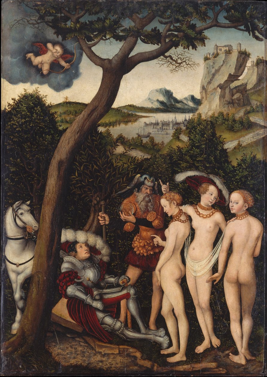 Niemiecki: Das Urteil des Paris Sąd nad Paryżem autorstwa Lucas Cranach the Elder