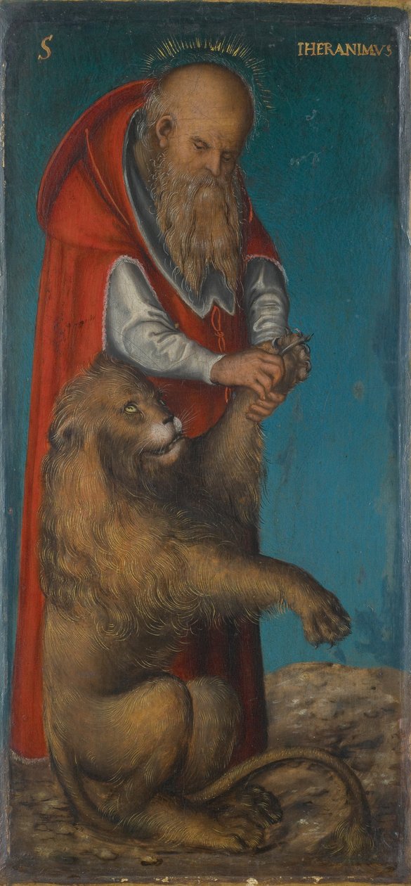 Niemiecki: Hl. Hieronymus Saint Jerome autorstwa Lucas Cranach the Elder