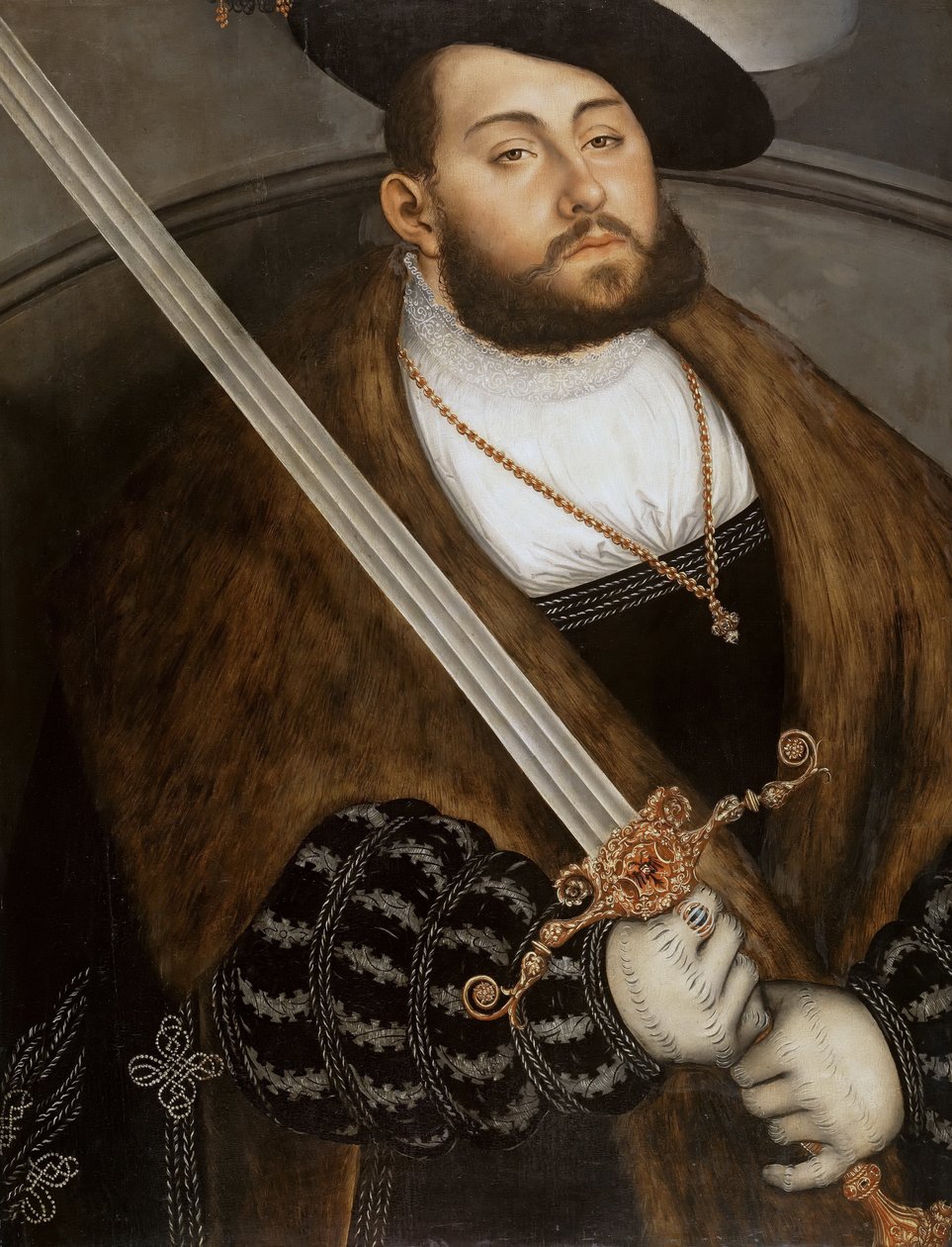 Johann Friedrich I, der Großmütige (1503-1554), elektor Saksonii Johann Friedrich I, Wielkoduszny, elektor Saksonii autorstwa Lucas Cranach the Elder