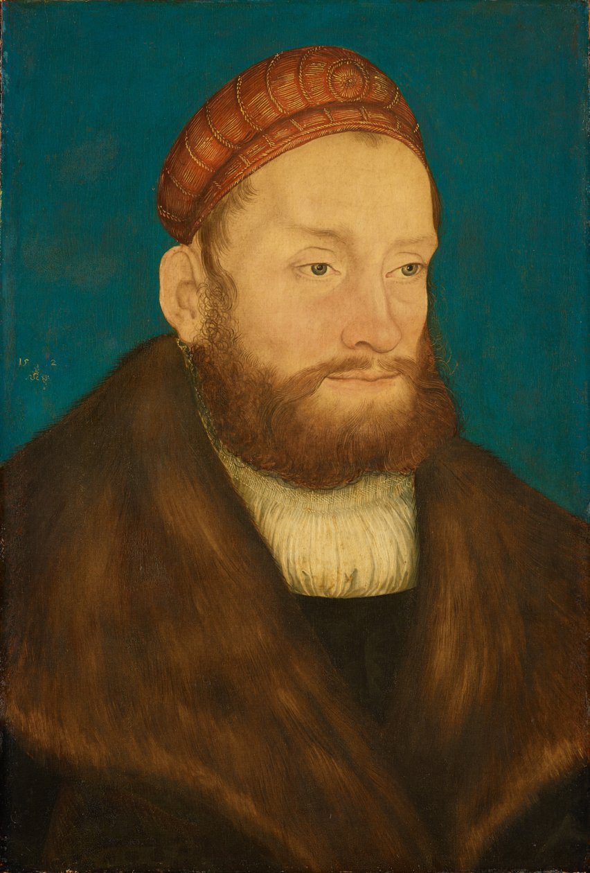 Niemcy:  Margrabia Kazimierz z Brandenburgii - Kulmbach (1481-1527) Portret Margrabia Kazimierz z Brandenburgii-Kulmbach autorstwa Lucas Cranach the Elder