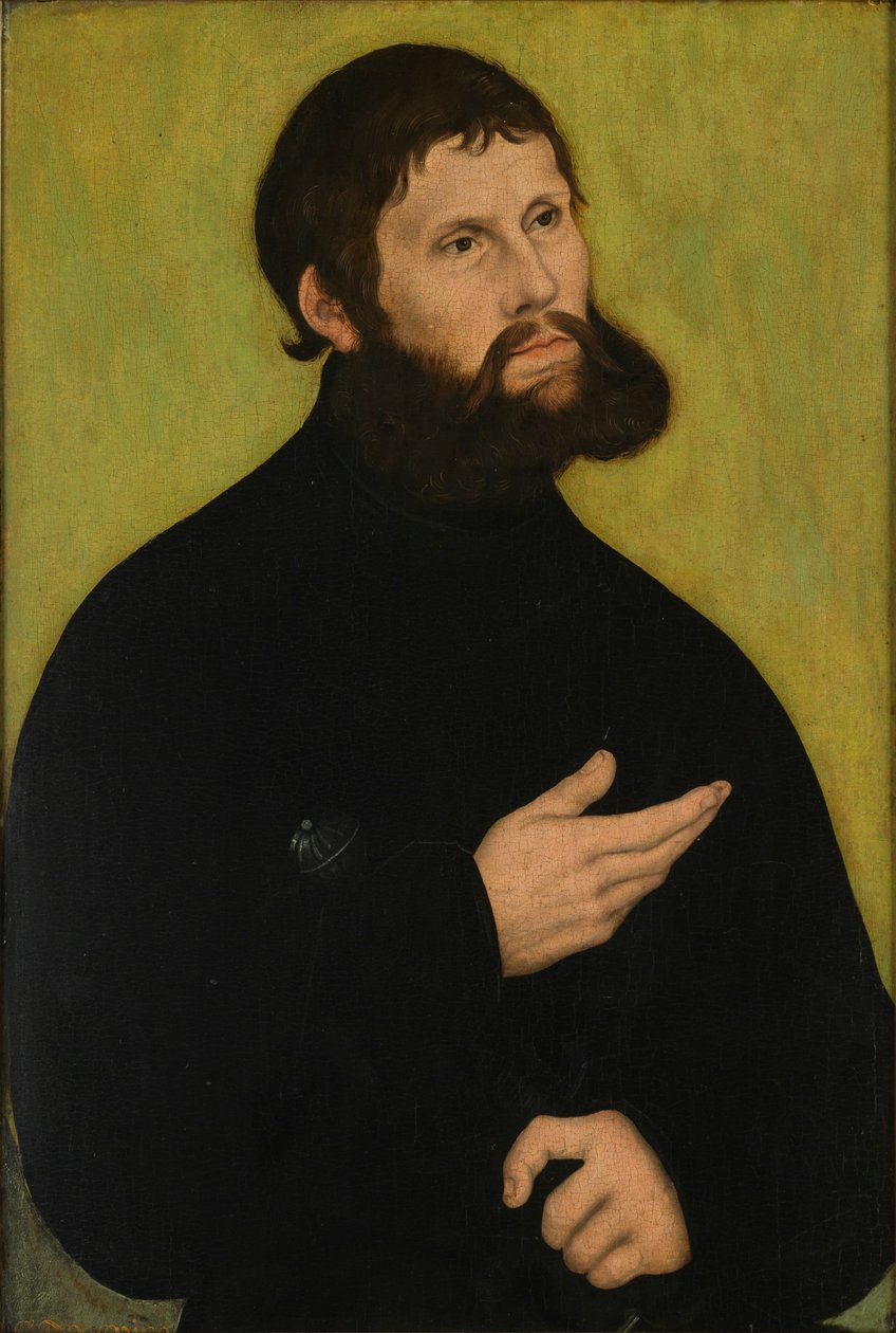 Niemiecki: Martin Luther als Junker Jörg Portret Marcina Lutra jako Junkera Jörga autorstwa Lucas Cranach the Elder