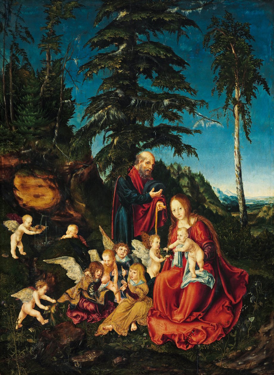 Niemiecki: Odpoczynek podczas lotu do Egiptu Odpoczynek podczas lotu do Egiptu autorstwa Lucas Cranach the Elder