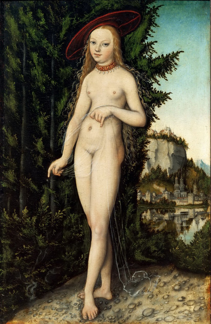 Niemiecki: Stojąca Wenus w krajobrazie Wenus w krajobrazie autorstwa Lucas Cranach the Elder