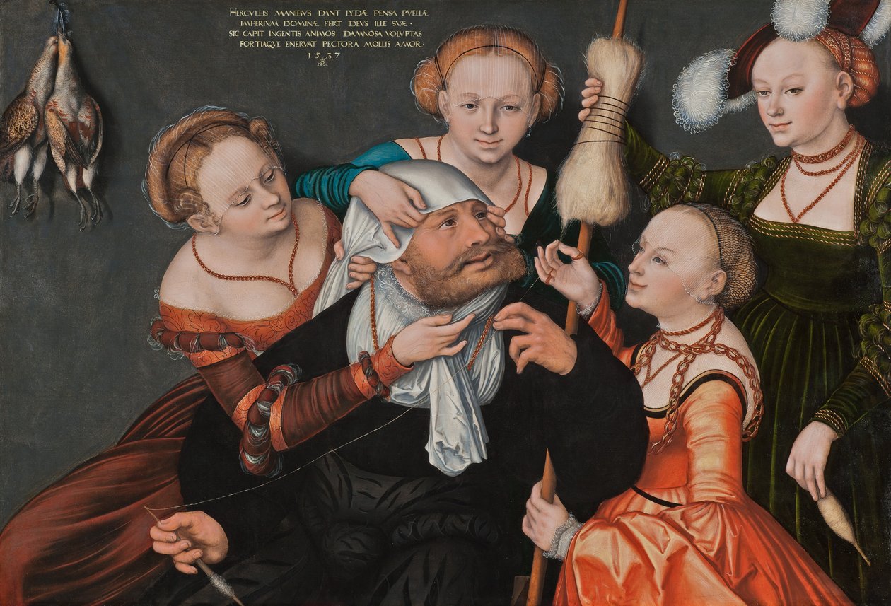 Herkules z Omphale autorstwa Lucas Cranach the Elder