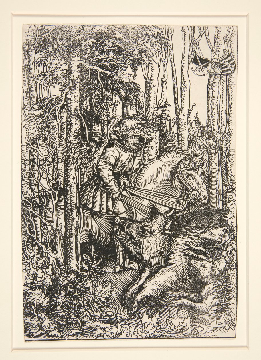 Łowca zabijający dzika autorstwa Lucas Cranach the Elder