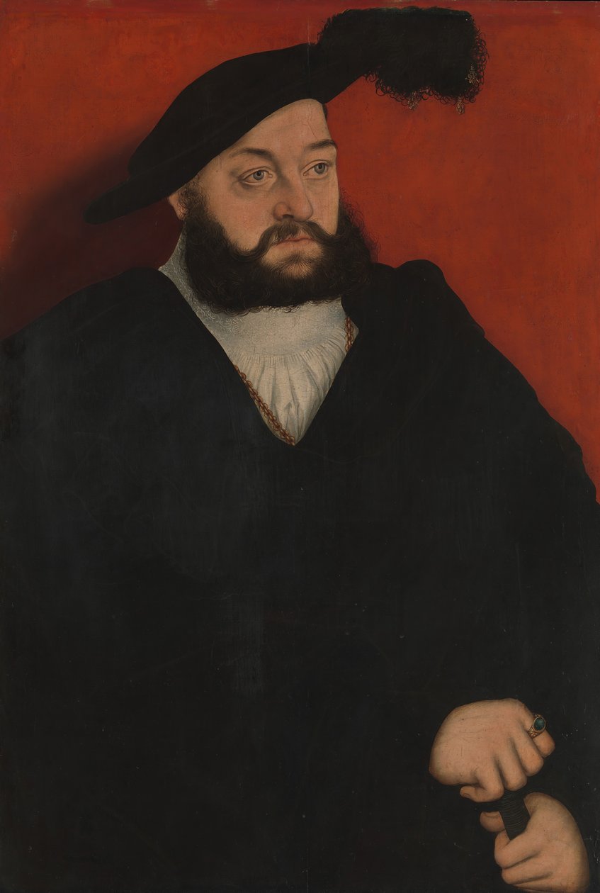 Johann 1498-1537, książę saksoński, ok. 1930 r. 1534-37. autorstwa Lucas Cranach the Elder