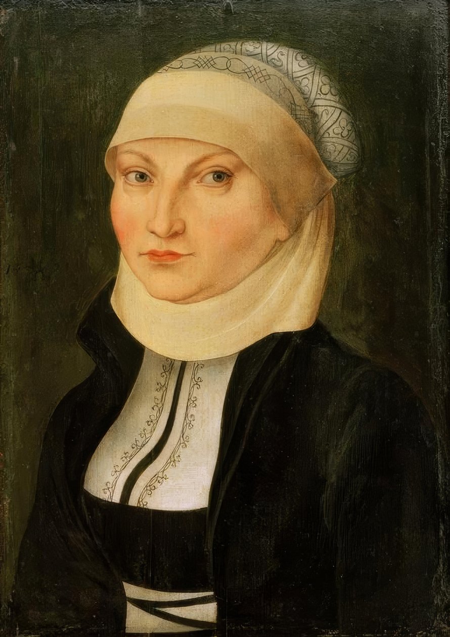 Katharina von Bora, żona Marcina Lutra, Lippendorf (Saksonia) autorstwa Lucas Cranach the Elder