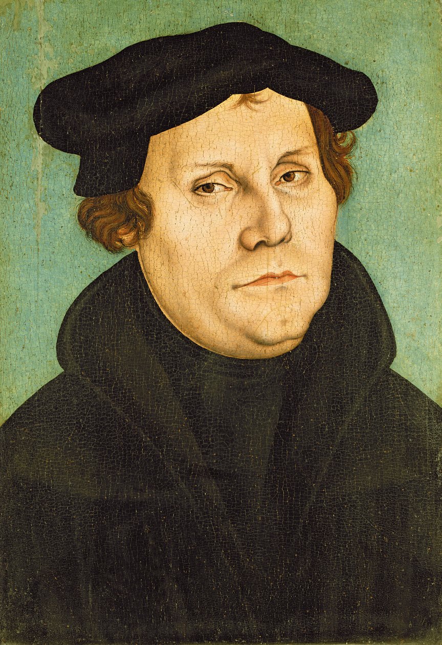 Luter jako profesor, 1529 autorstwa Lucas Cranach the Elder