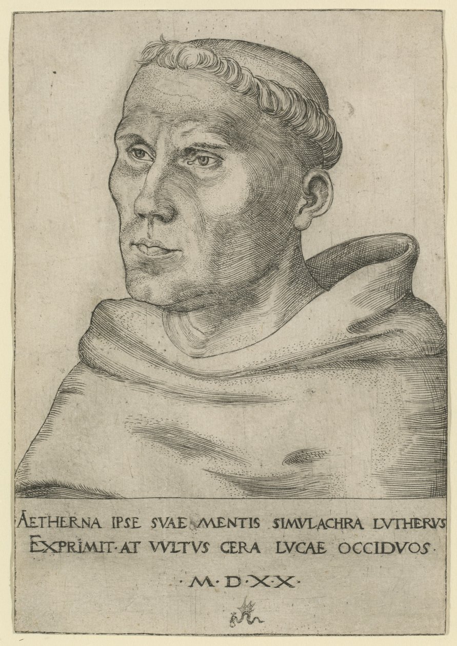 Luter jako zakonnik augustianów autorstwa Lucas Cranach the Elder