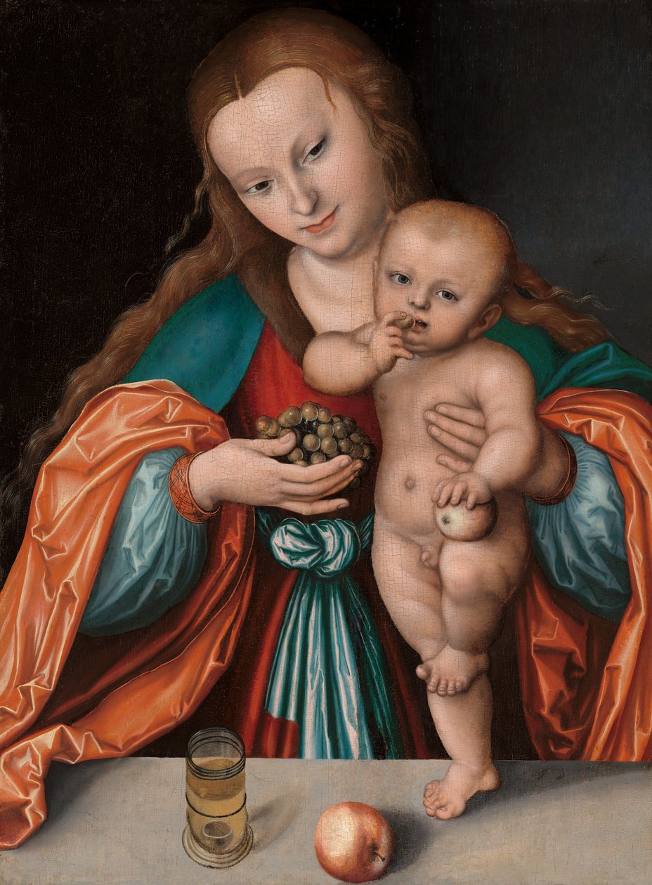 Madonna z Dzieciątkiem, prawdopodobnie ok. 1535 lub później. autorstwa Lucas Cranach the Elder