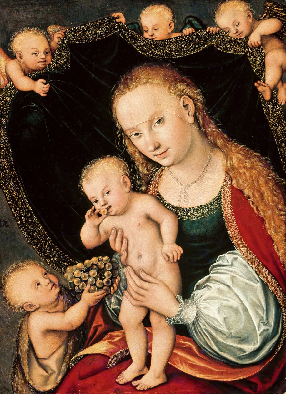 Madonna z Dzieciątkiem z Młodym Janem Chrzcicielem, po 1537 r. autorstwa Lucas Cranach the Elder