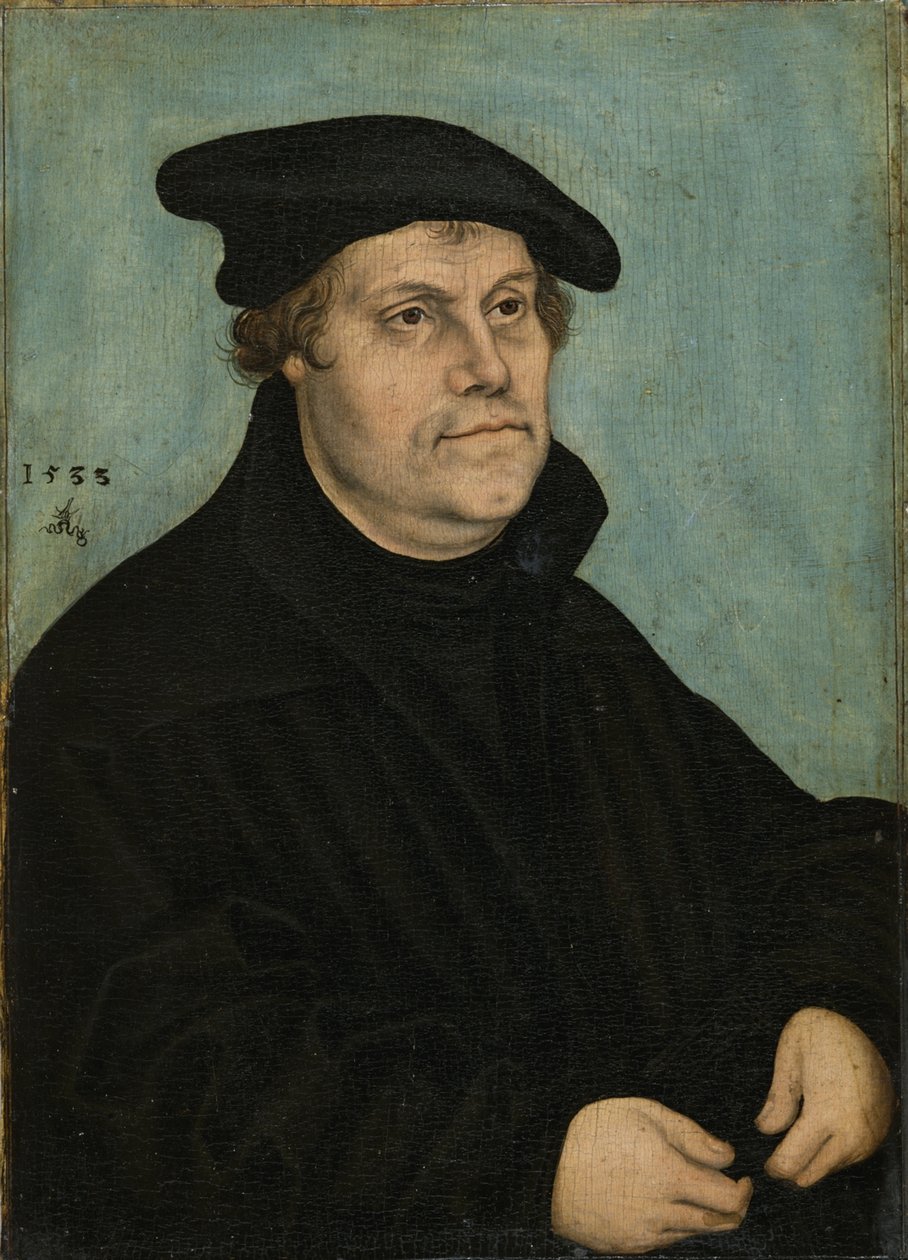 Marcin Luter 1483-1546 w wieku 50 lat, 1533 autorstwa Lucas Cranach the Elder