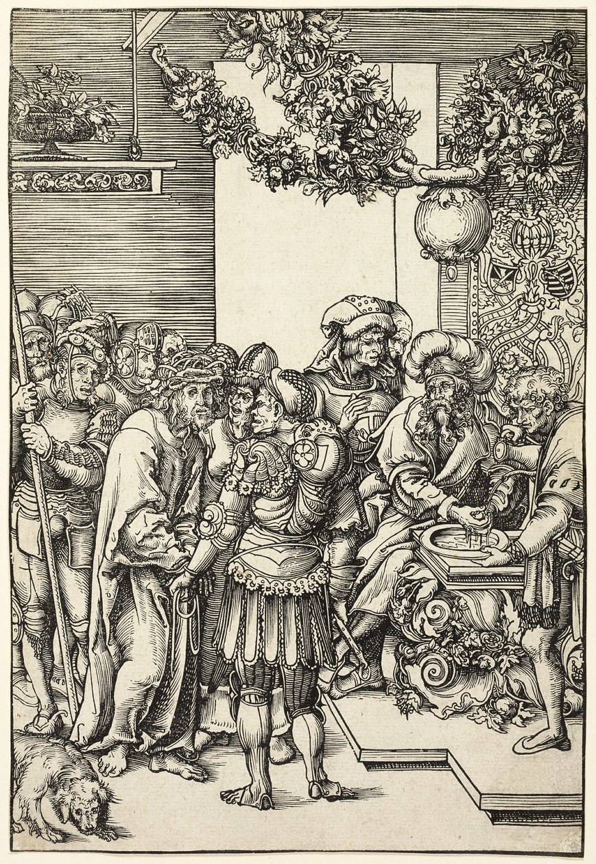 Piłat umywający ręce, z filmu Pasja autorstwa Lucas Cranach the Elder
