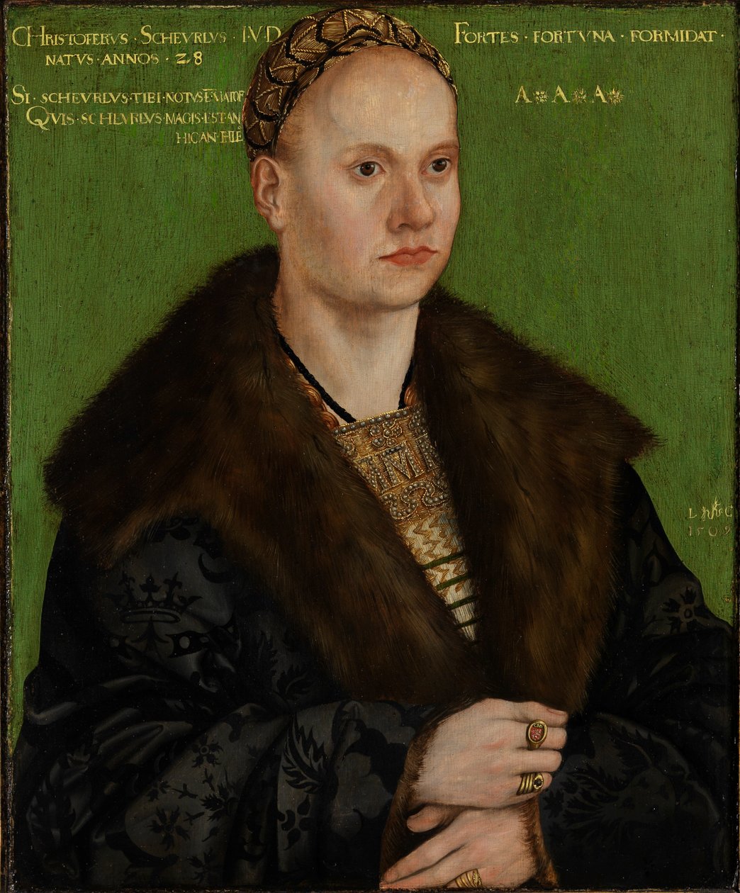Portret humanisty Christopha Scheurla autorstwa Lucas Cranach the Elder