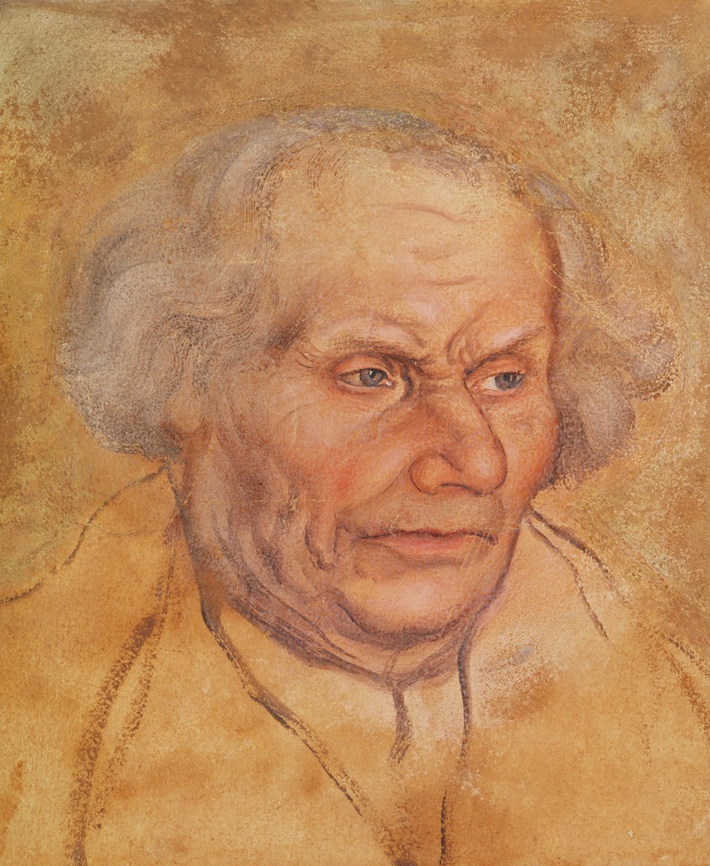 Portret Hansa Lutra (1459-1530), ojca Marcina Lutra (ołówek i wc na papierze) autorstwa Lucas Cranach the Elder