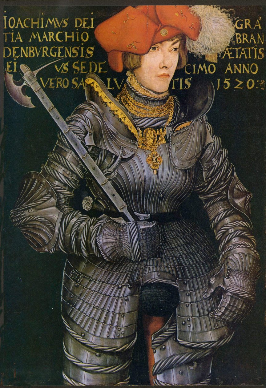 Portret Joachima II Brandenburskiego jako księcia elektora autorstwa Lucas Cranach the Elder