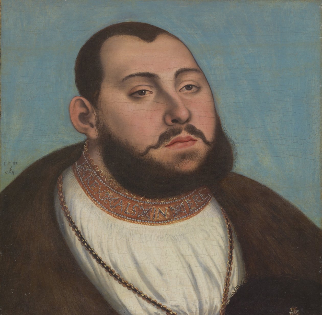 Portret Jana Fryderyka Wielkodusznego, elektora i księcia Saksonii autorstwa Lucas Cranach the Elder