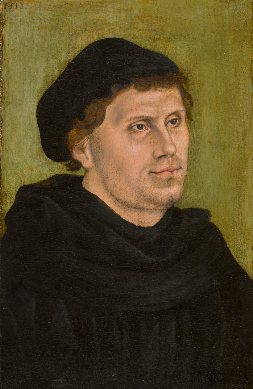 Portret Marcina Lutra 1483-1546, 1517. autorstwa Lucas Cranach the Elder