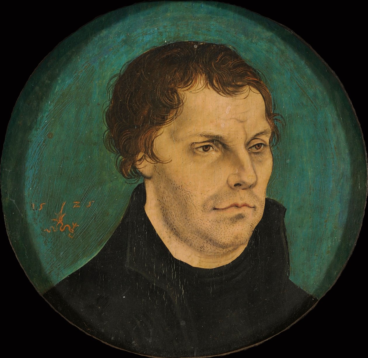 Portret Marcina Lutra 1483-1546, 1525. autorstwa Lucas Cranach the Elder