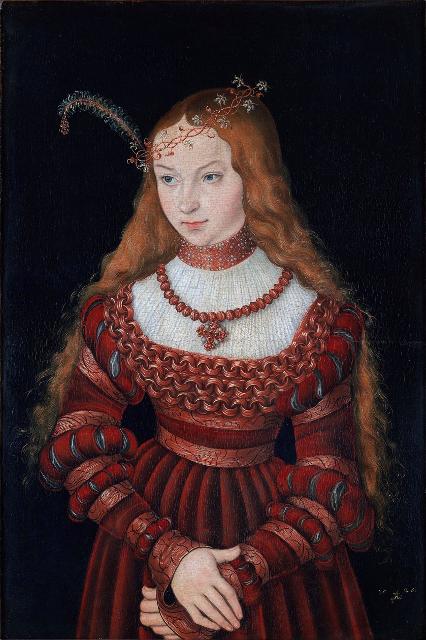 Portret księżniczki Sibylle z Cleve autorstwa Lucas Cranach the Elder
