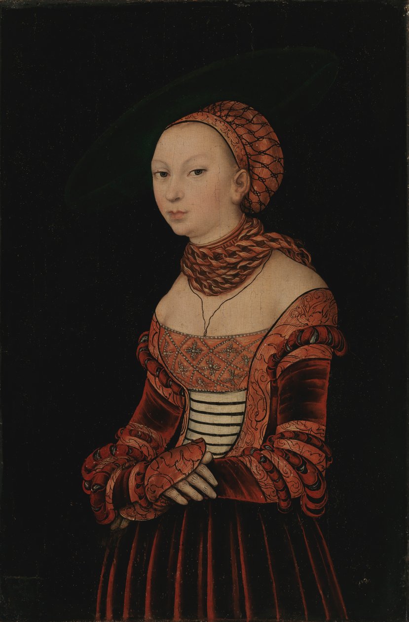 Portret młodej kobiety, 1525. autorstwa Lucas Cranach the Elder