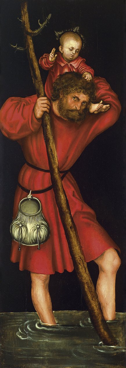 Święty Krzysztof [verso, lewe skrzydło] autorstwa Lucas Cranach the Elder
